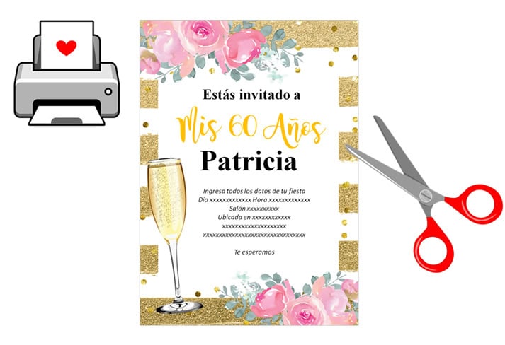 Como hacer una Invitación para cumpleaños de 60 años