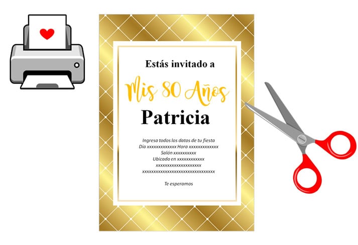 Como invitación para cumpleaños años