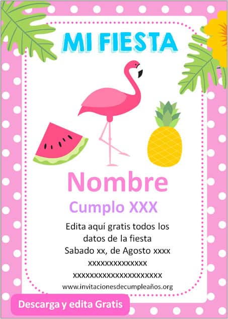 Invitaciones para Cumpleaños