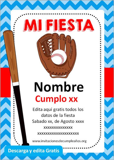 Invitación de Béisbol gratis