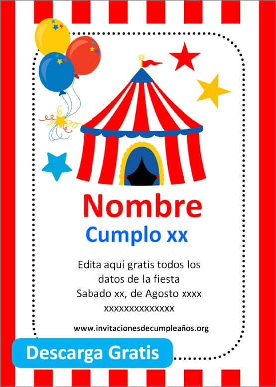 invitaciones de cumpleaños para niños