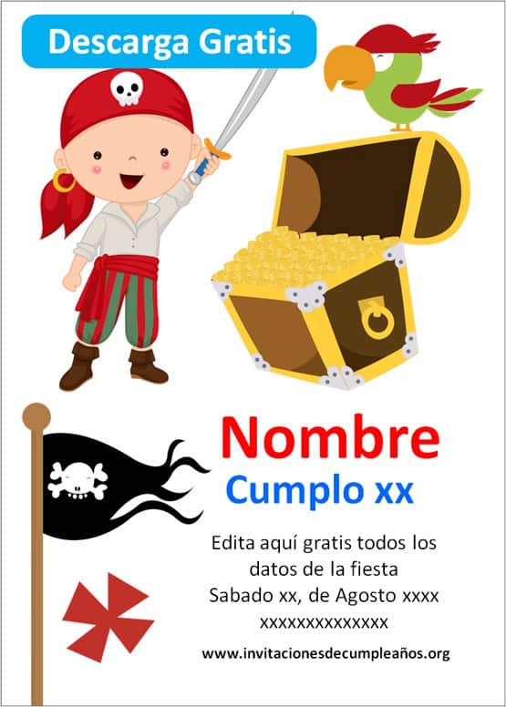 Invitaciones de piratas