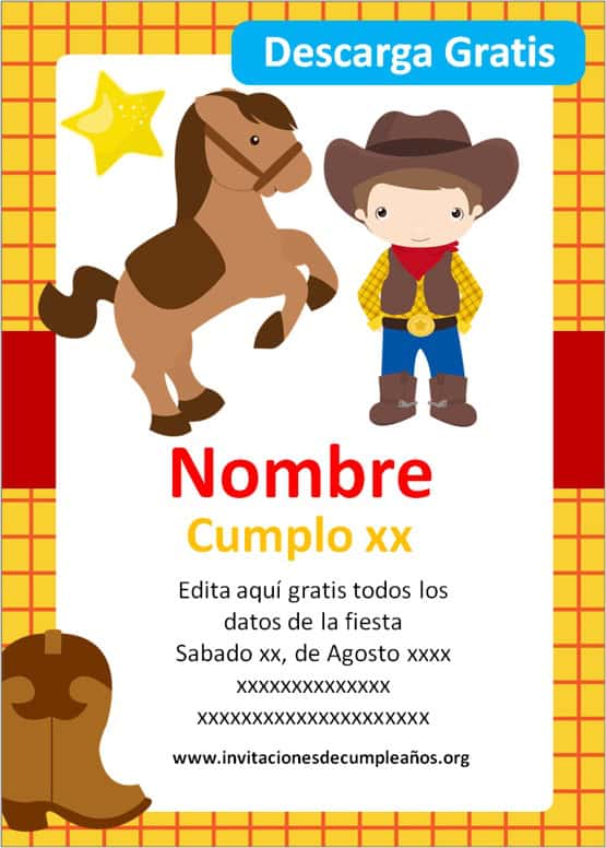 Invitaciones de Vaqueros