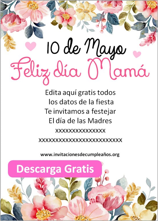 invitación día de la madre