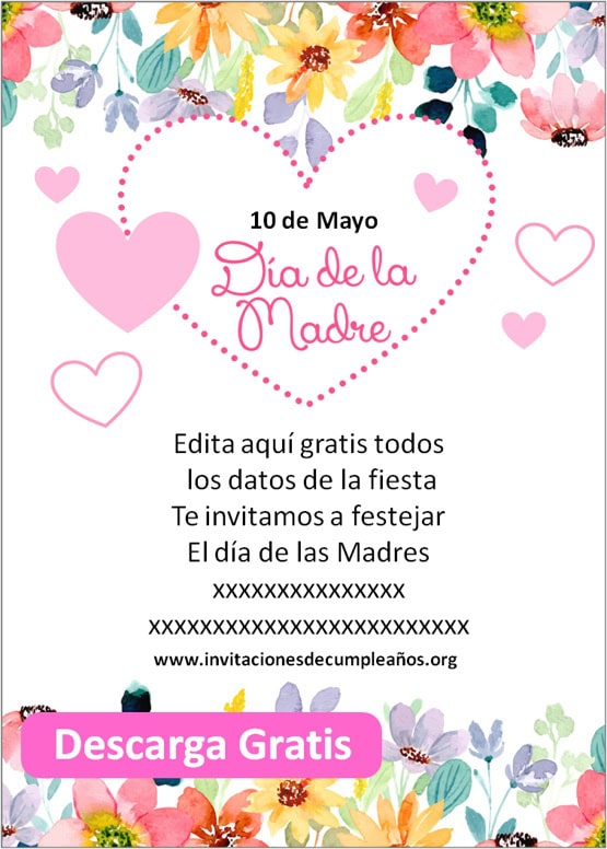 invitaciones 10 de mayo para escuela primaria