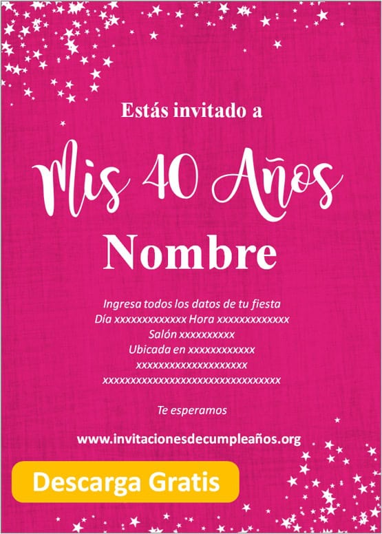 invitaciones de cumpleaños adultos para editar