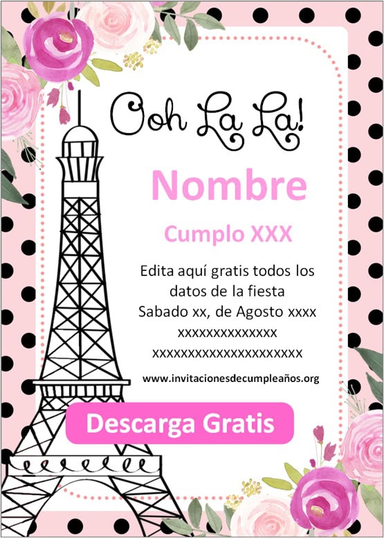 Invitación de Torre de Paris