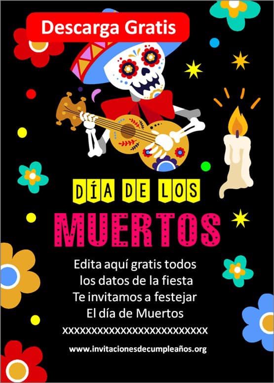 invitaciones Día de Muertos