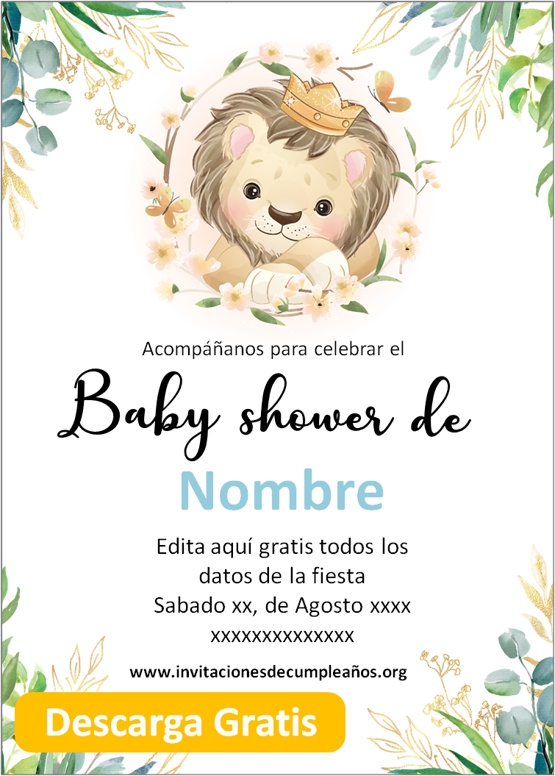 invitaciones de baby shower para niño