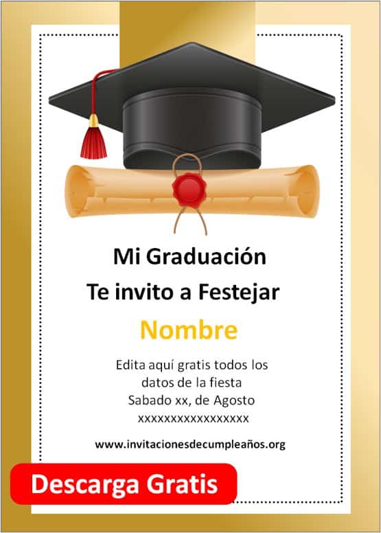 invitaciones de graduación