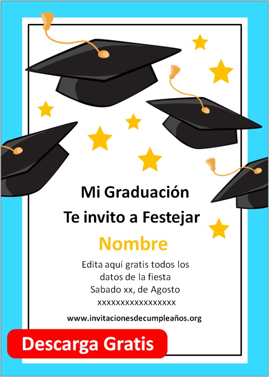 invitaciones de graduación gratis