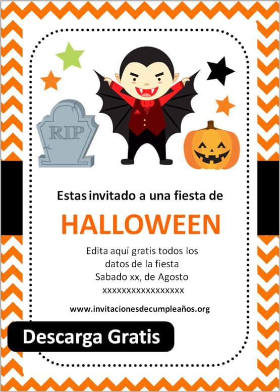 invitaciones de halloween para niños