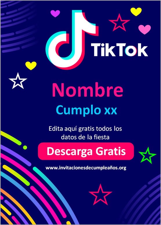 invitaciones de tik tok