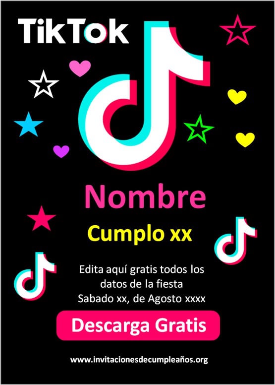 tarjetas de tiktok para cumpleaños