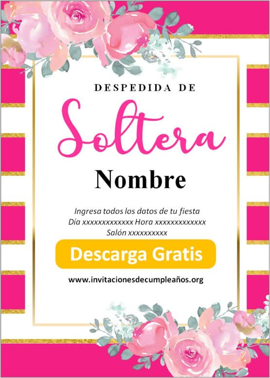 invitaciones despedida de soltera