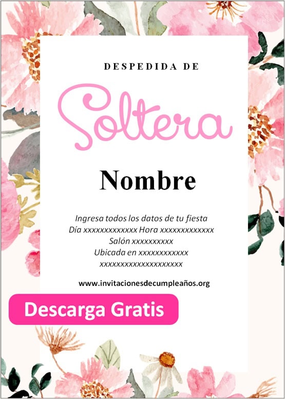 invitaciones para despedida de soltera modernas