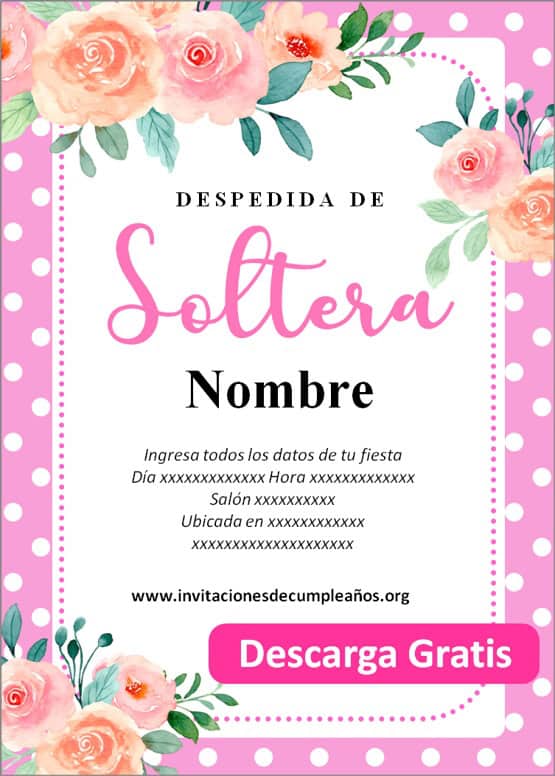 invitaciones despedida de soltera