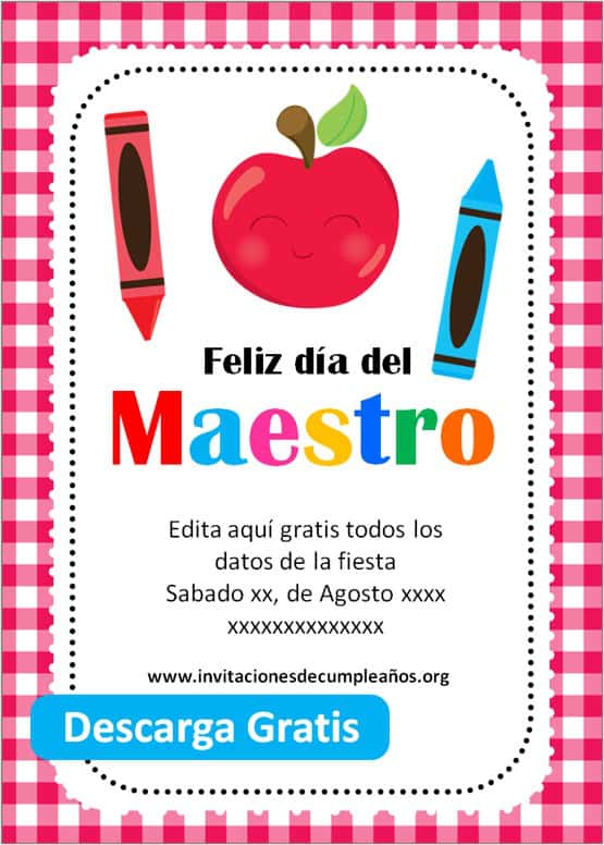 invitacion del dia del maestro