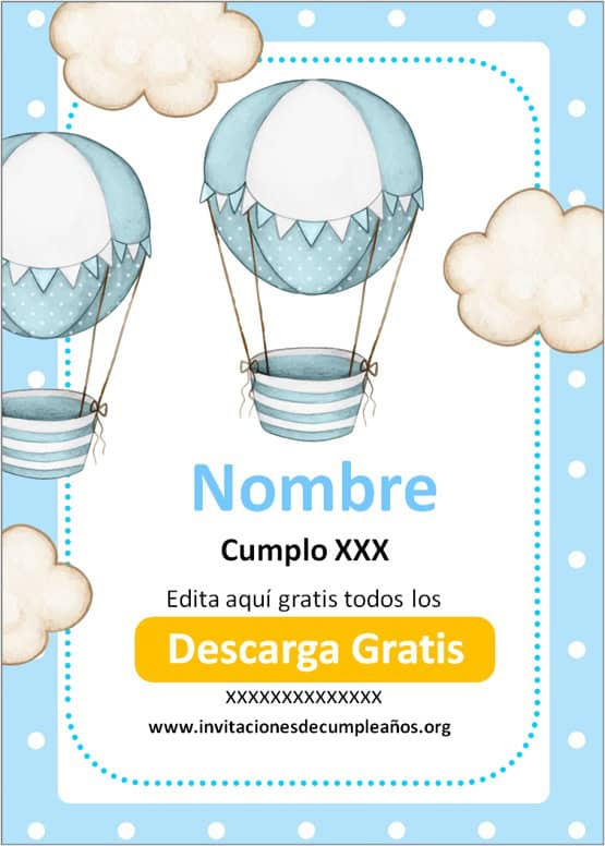 invitacion globo aerostatico gratis