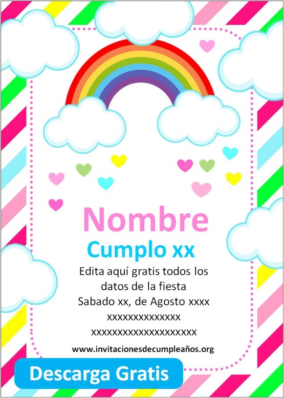 invitaciones lluvia de amor de niña