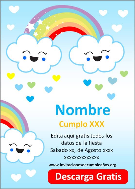 invitaciones de lluvia de amor