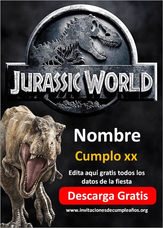 Invitaciones de jurassic world