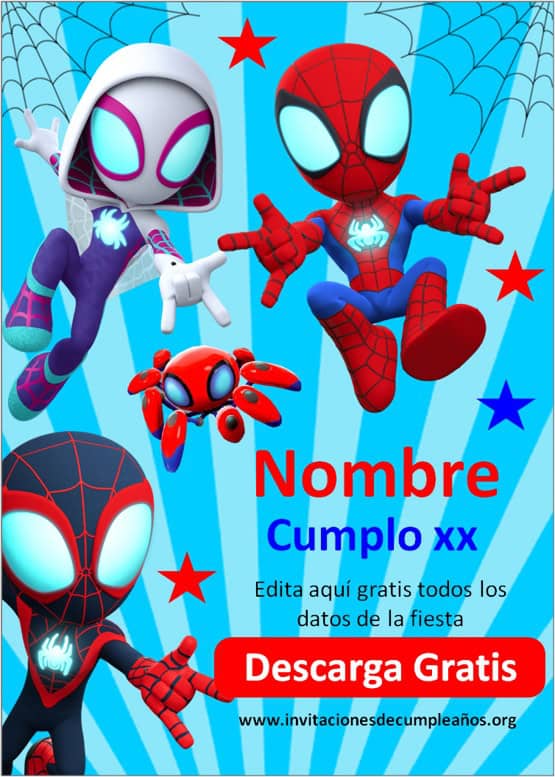 Invitaciones de Spidey y sus sorprendentes Amigos