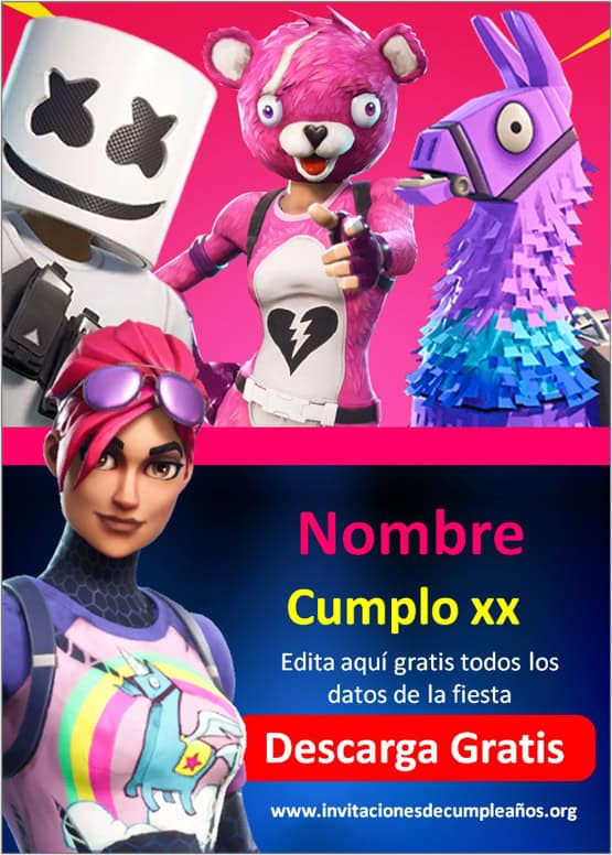 invitacion de fortnite powerpoint gratis