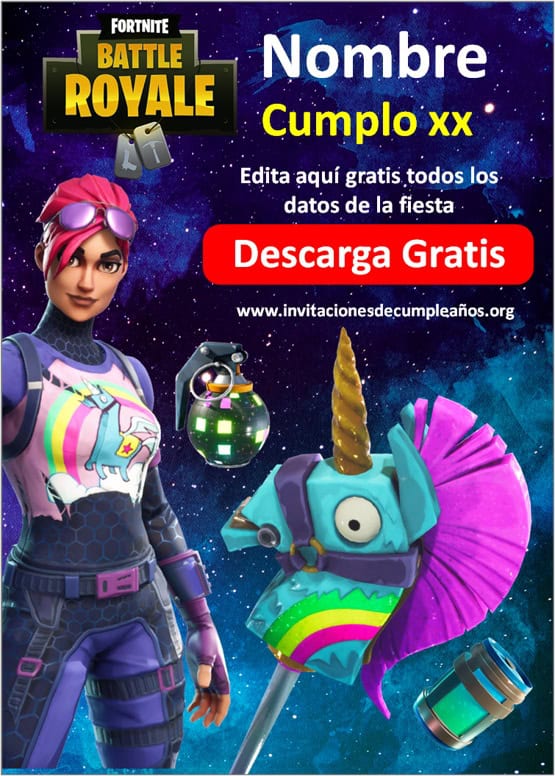 Invitación Digital Fortnite