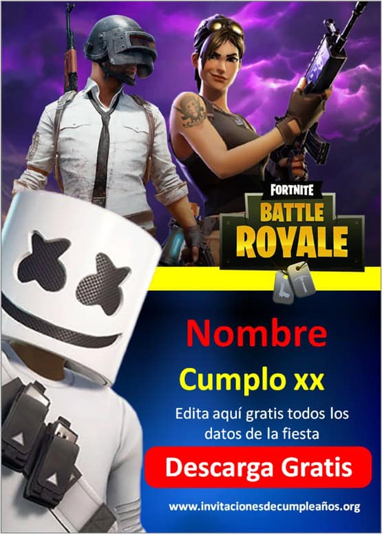 Invitación Digital Fortnite