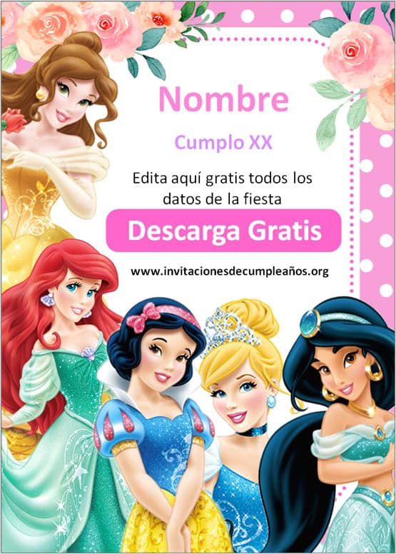 Invitacion Princesas