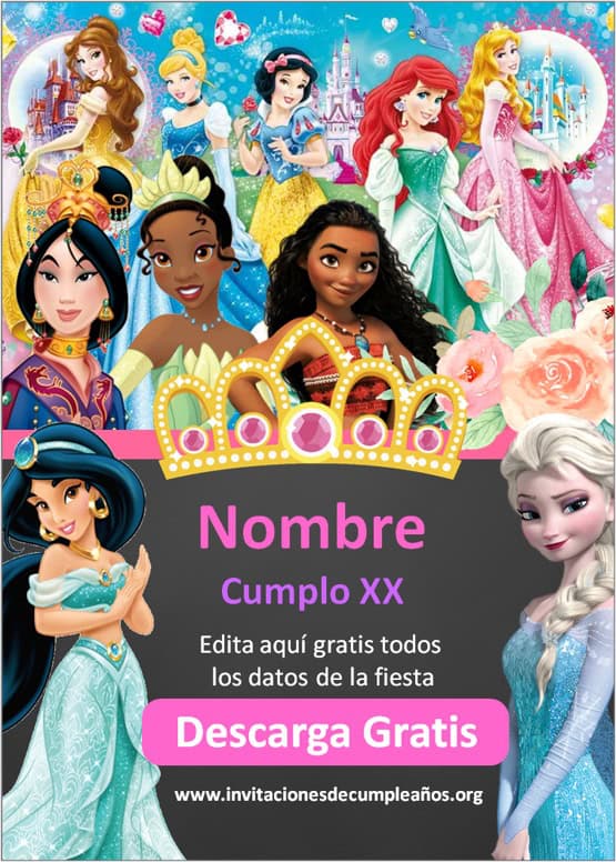 Invitaciones de Princesas