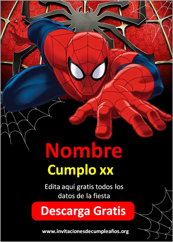 Invitaciones de Spiderman