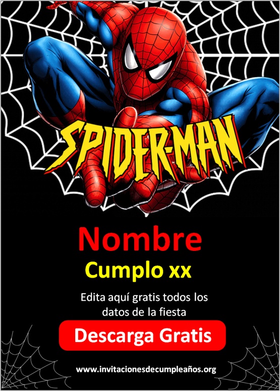 invitaciones de cumpleaños de spiderman