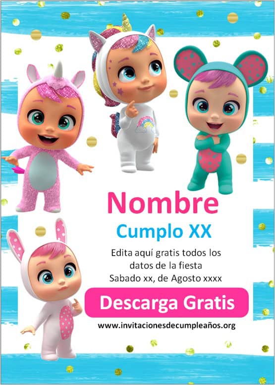 invitación bebés llorones gratis