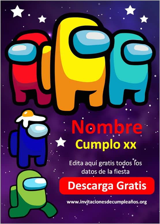 Invitación de Among Gratis