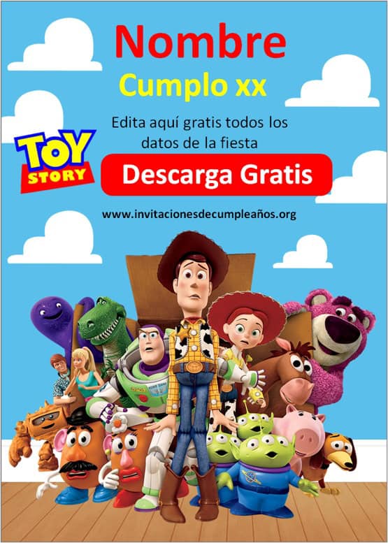 Invitaciones de Toy Story