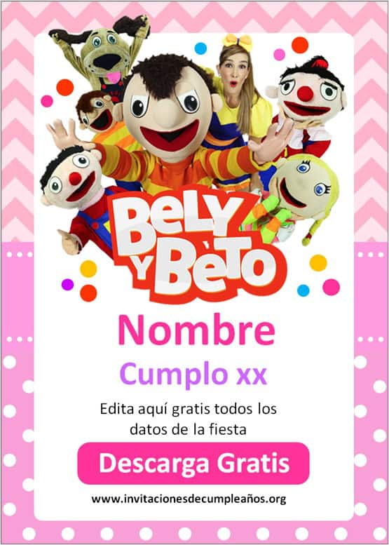 invitaciones de bely y beto para niña