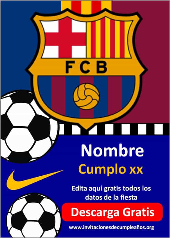 invitación de fútbol para editar gratis