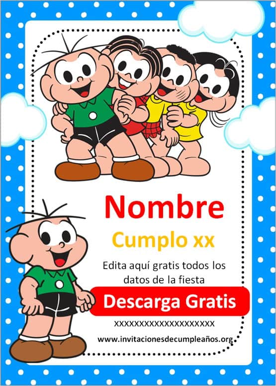 invitaciones de cumpleaños de monica y sus amigos