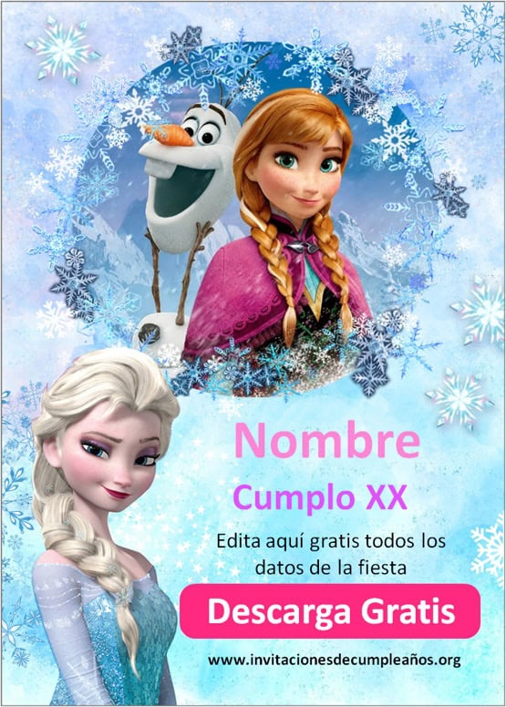 Invitaciones de Frozen