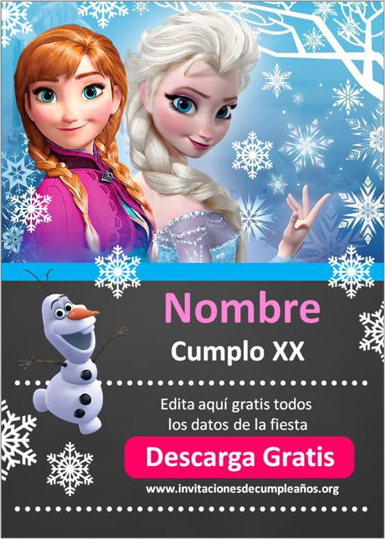 Invitaciones Frozen