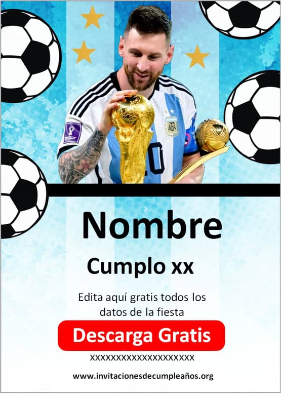 invitaciones de futbol para imprimir gratis