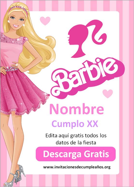 Invitación Barbie