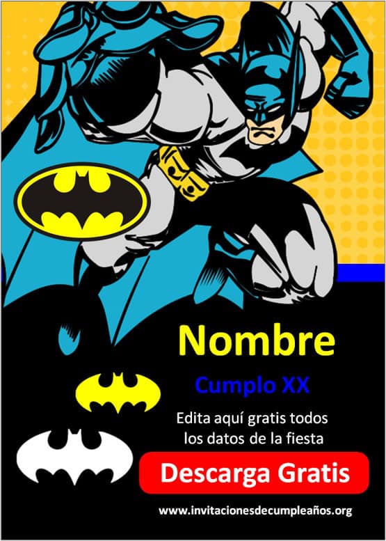 Invitaciones de Batman