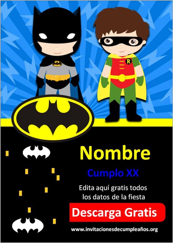 invitacion batman bebe