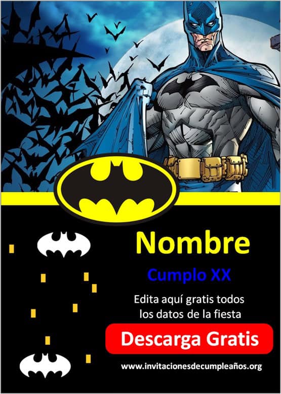 Invitaciones Batman