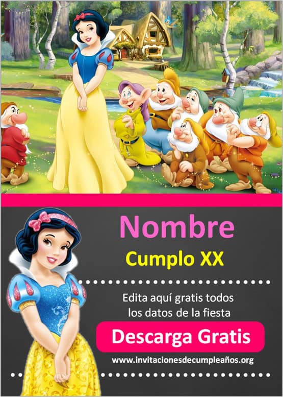 Invitaciones de Blancanieves