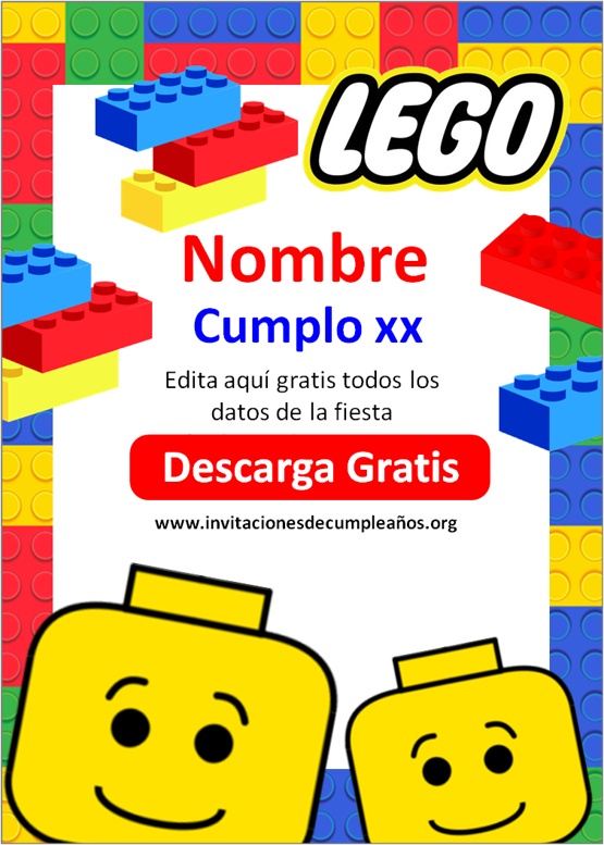 invitaciones de lego en español