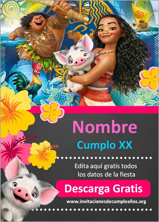 invitaciones de moana pdf